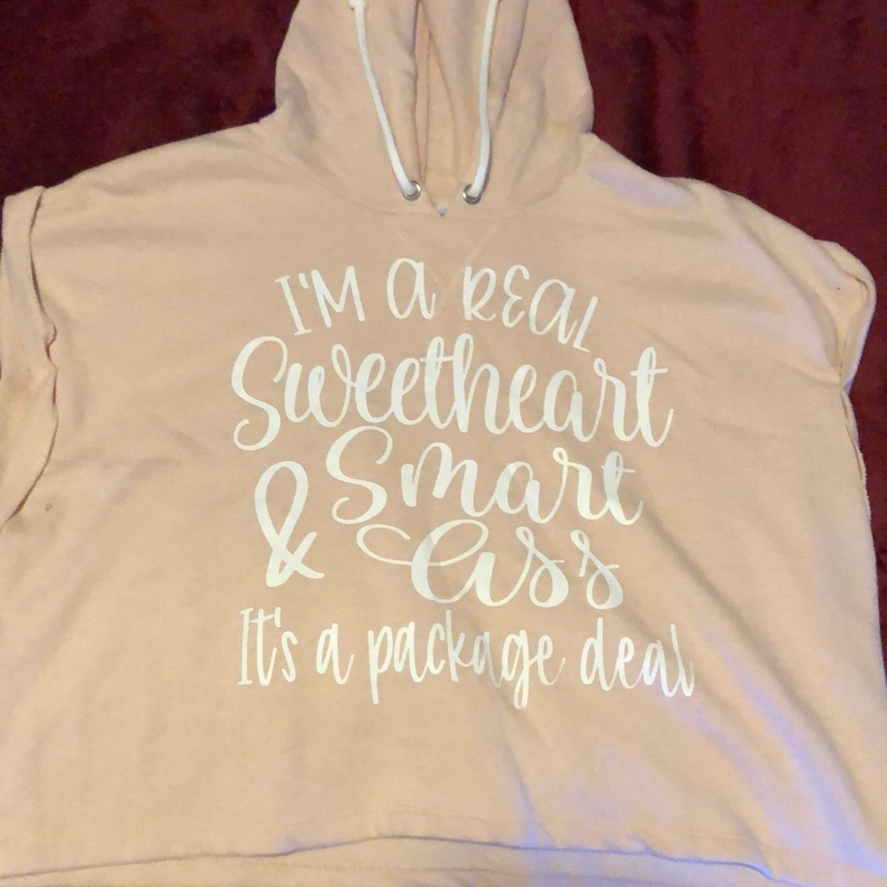 Pink hoodie/ workout